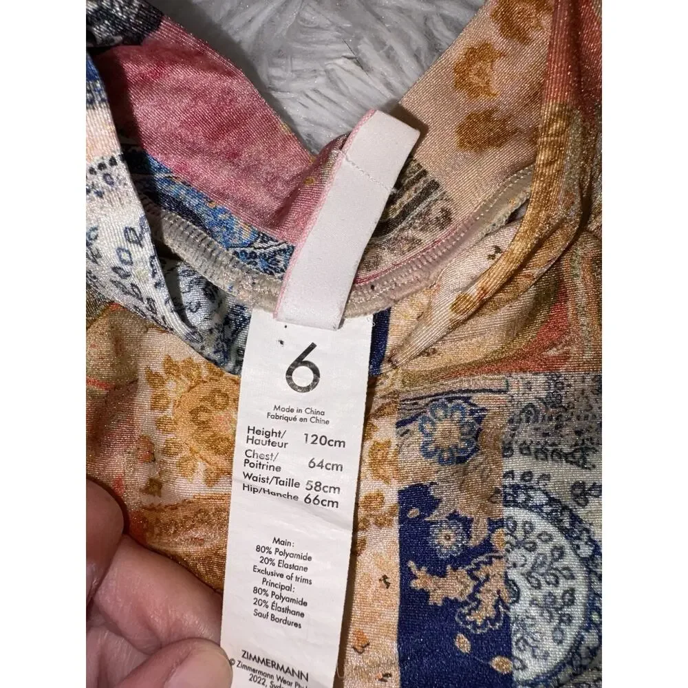 Zimmerman Girls Sz. 6 Rashguard. Beautiful Brand, Exc. Condition